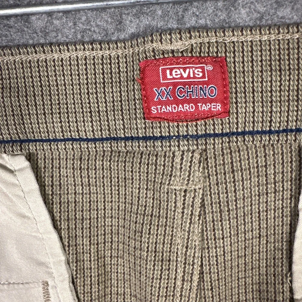 Levi's Men's XX Chino Standard Taper 36/34(38x30) Houndstooth Brown Pants Hemmed